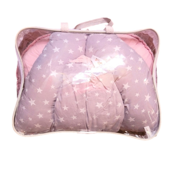 CUTELIONS baby girl sleeper. Pink & grey. Adjustable. EXCELLENT CONDITION! - Picture 5 of 7